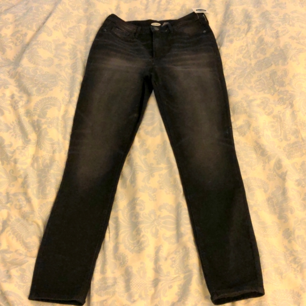 Old Navy Rockstar black skinny high rise jean
